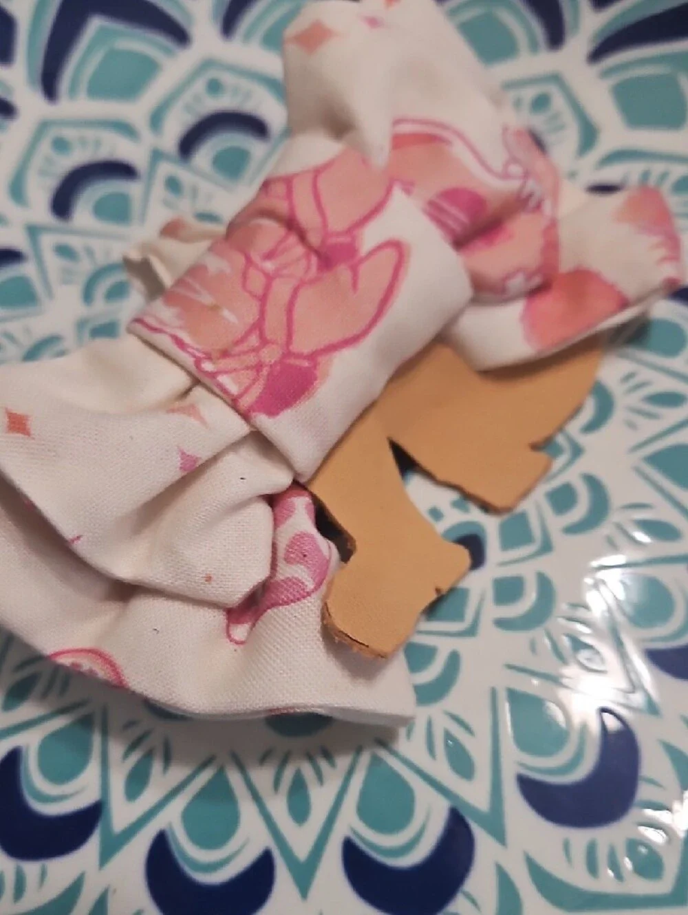 Hand Crafted Genuine Leather Boots Pink Floral Bow Tie Pet Collar Accent NEW